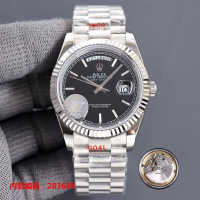 ROLEX Day-date 904L Steel 8215 Automatic Movement 41*11MM Black Watch Rolex glidelock clasp for sale